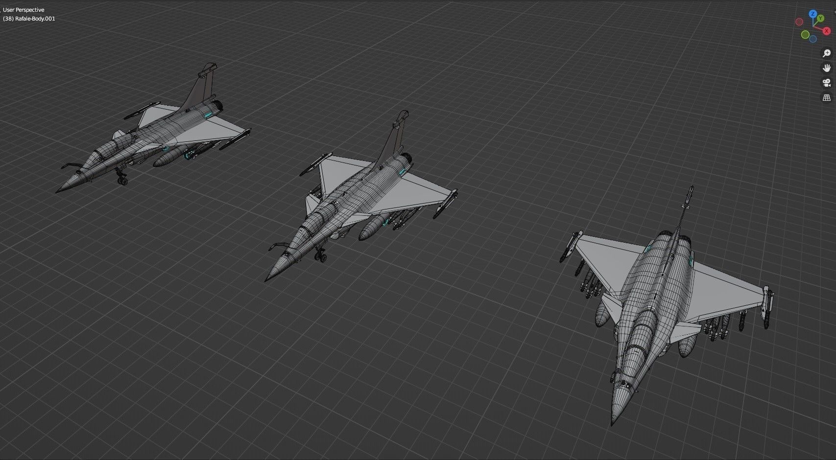 Dassault Rafale Collection - Rigged-High Resolution Cocpit Low-poly 3D model_58