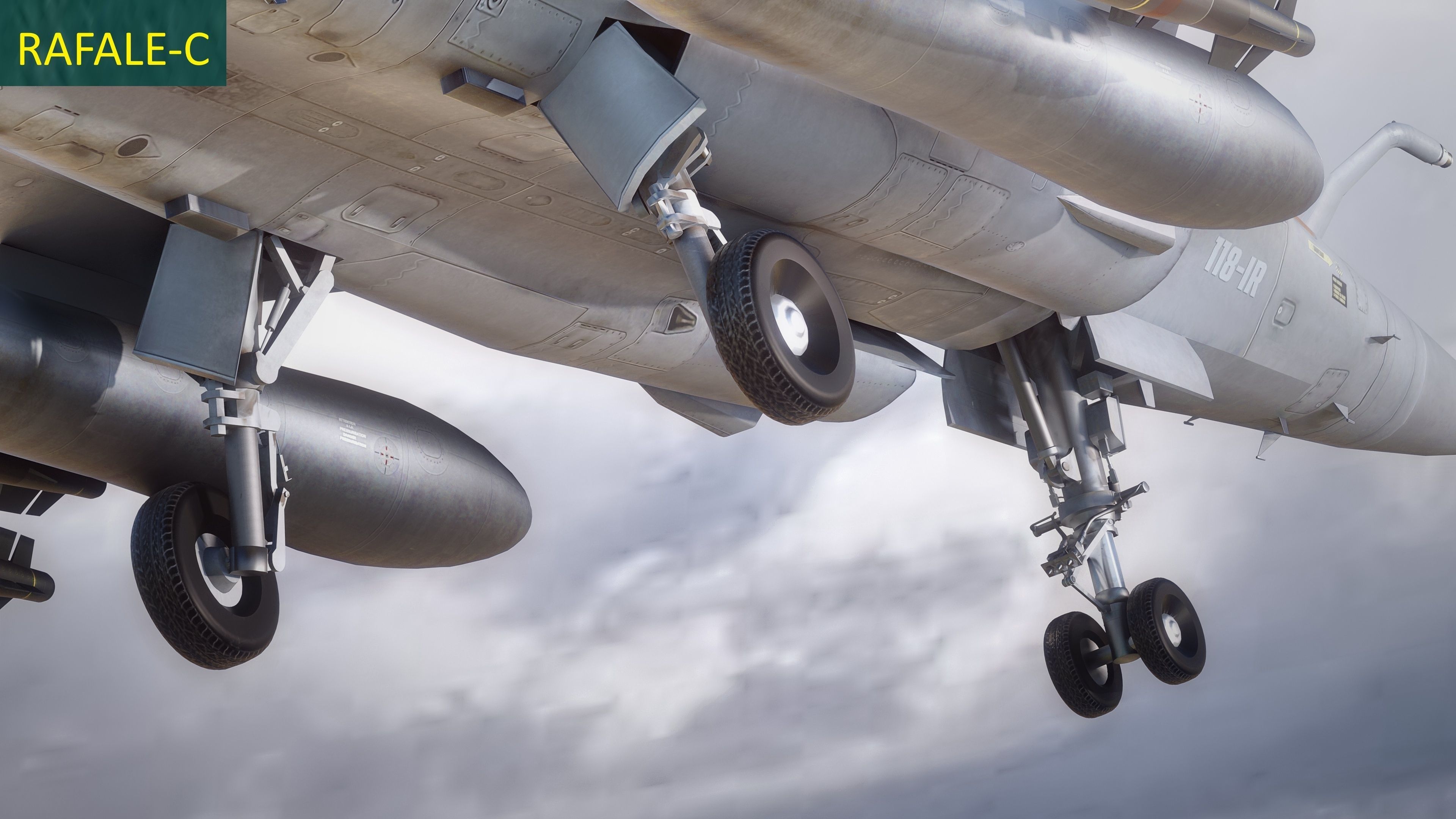 Dassault Rafale Collection - Rigged-High Resolution Cocpit Low-poly 3D model_20