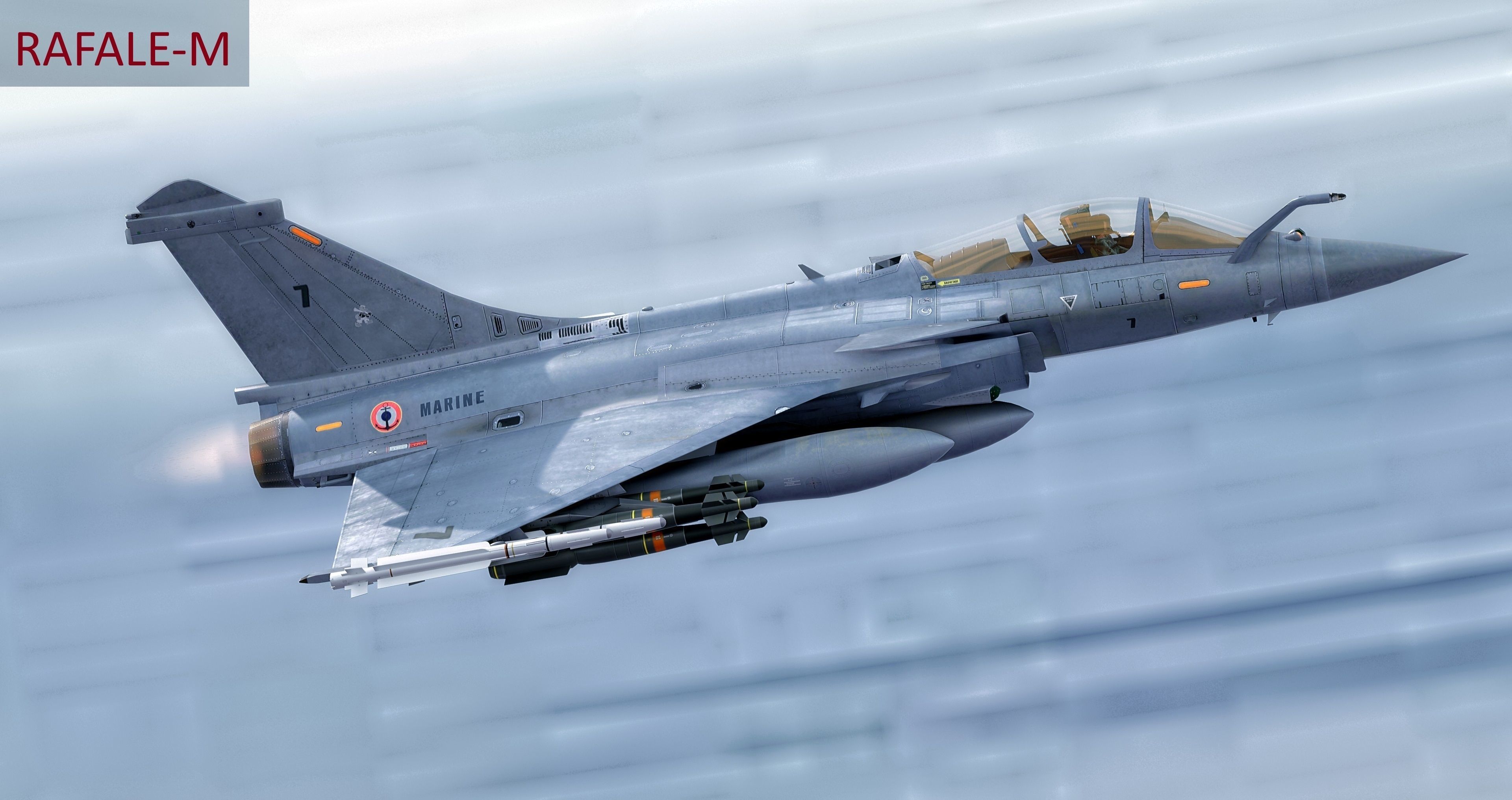 Dassault Rafale Collection - Rigged-High Resolution Cocpit Low-poly 3D model_32