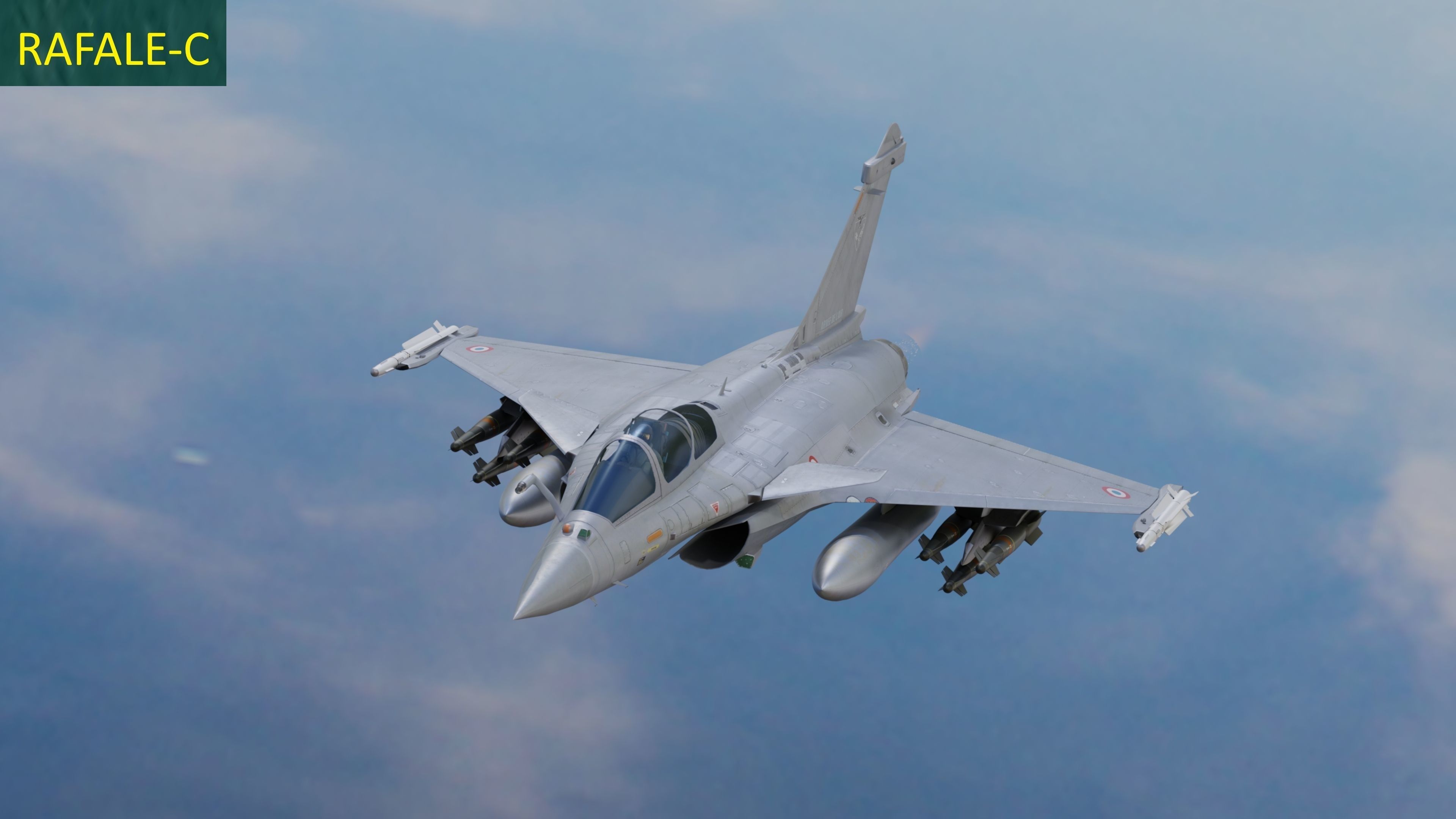 Dassault Rafale Collection - Rigged-High Resolution Cocpit Low-poly 3D model_7