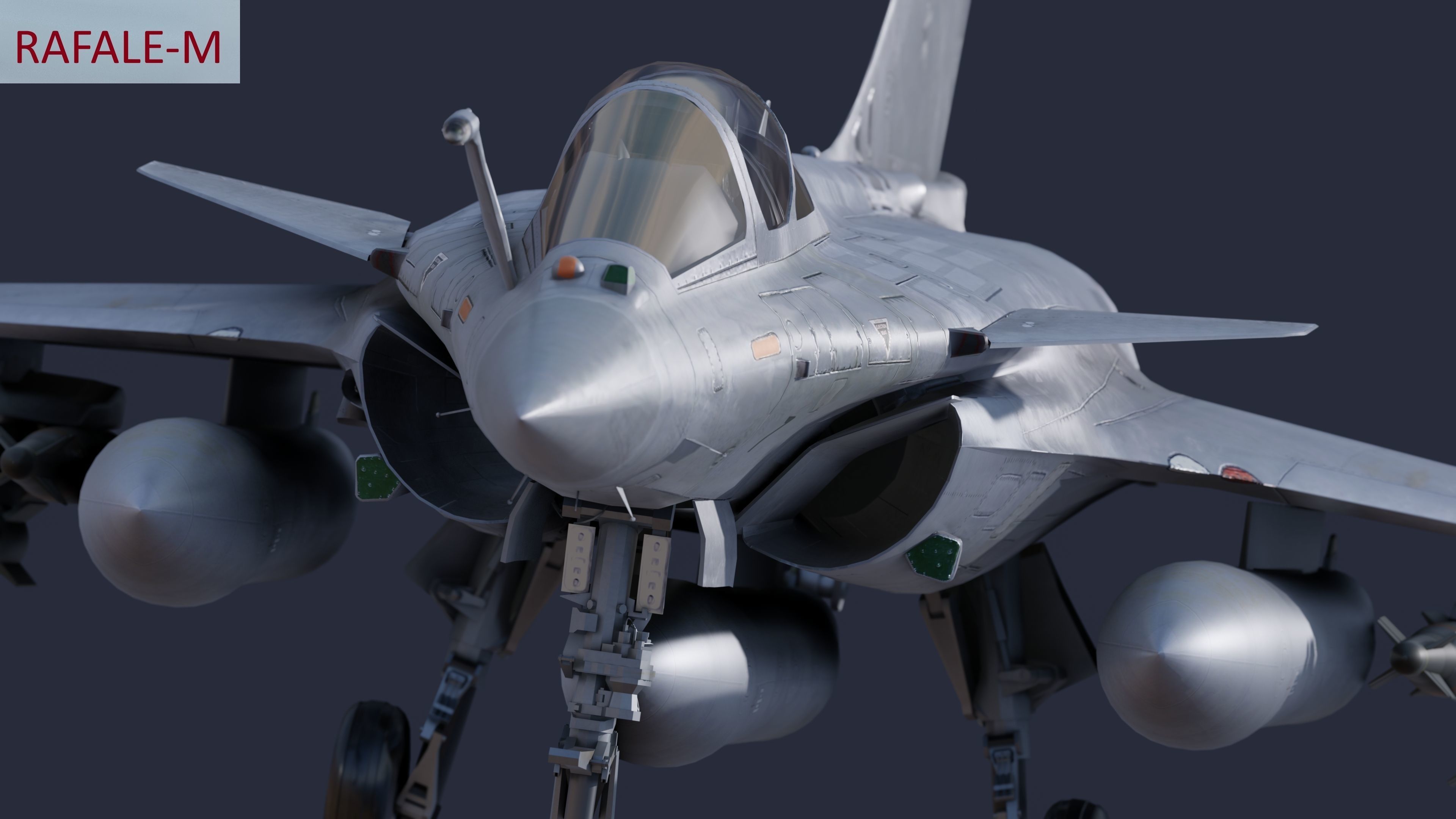 Dassault Rafale Collection - Rigged-High Resolution Cocpit Low-poly 3D model_30