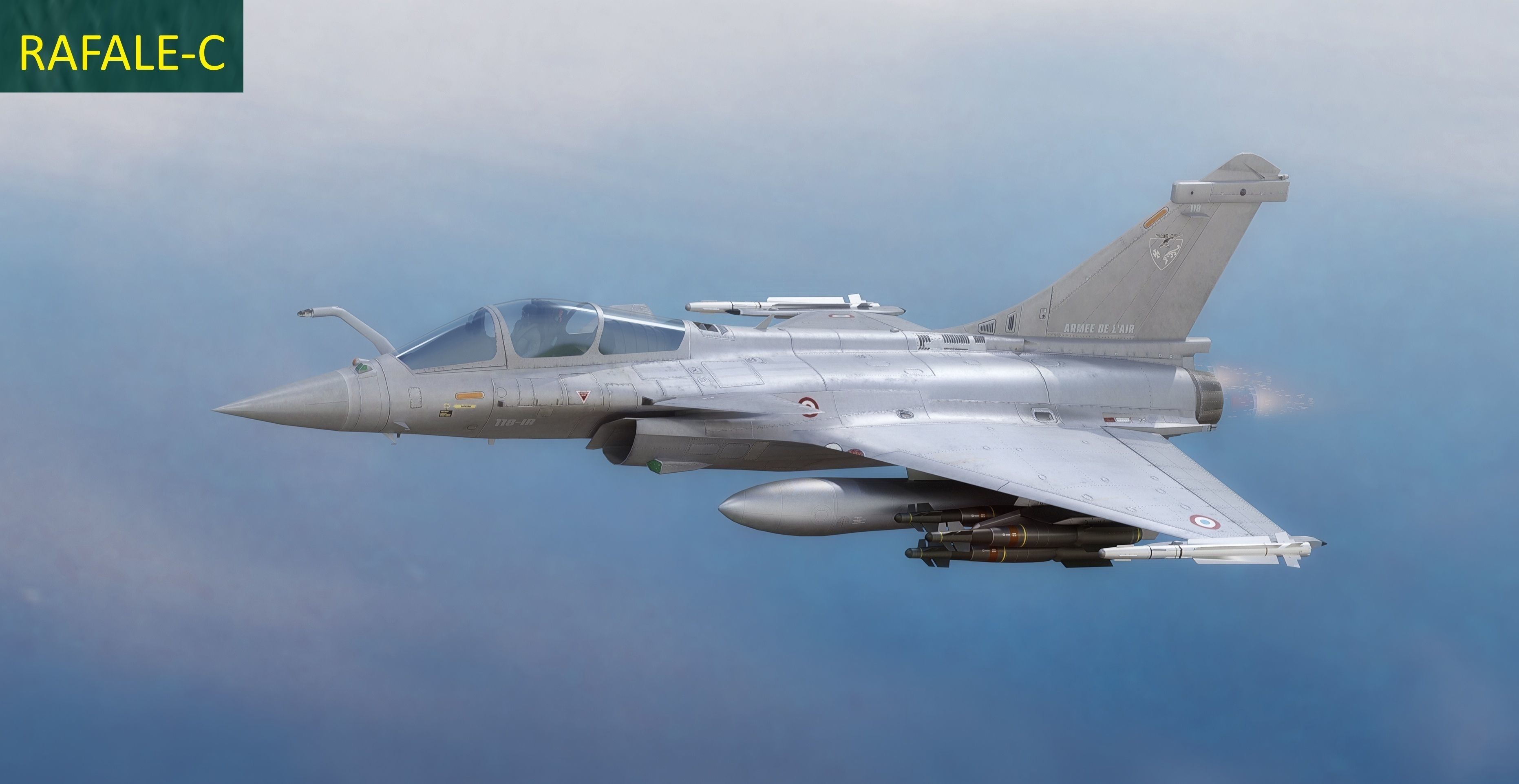 Dassault Rafale Collection - Rigged-High Resolution Cocpit Low-poly 3D model_17