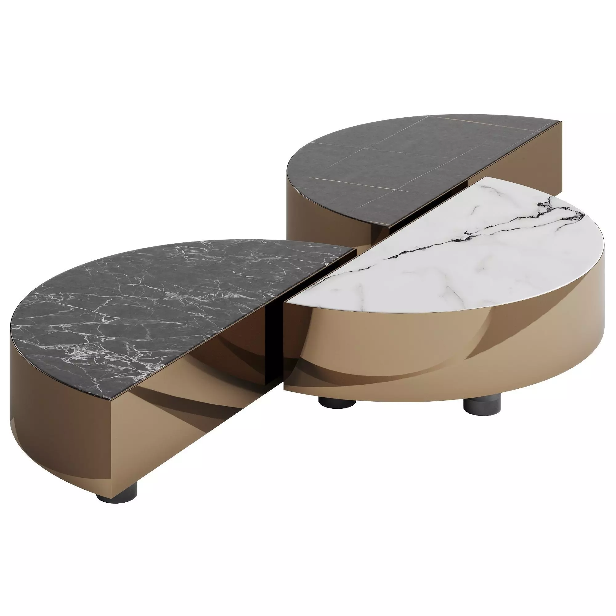 Fendi Eclipse Marble Coffee Table Low-poly 3D model_0