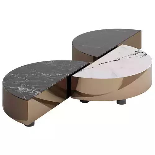 Fendi Eclipse Marble Coffee Table Low-poly 3D model