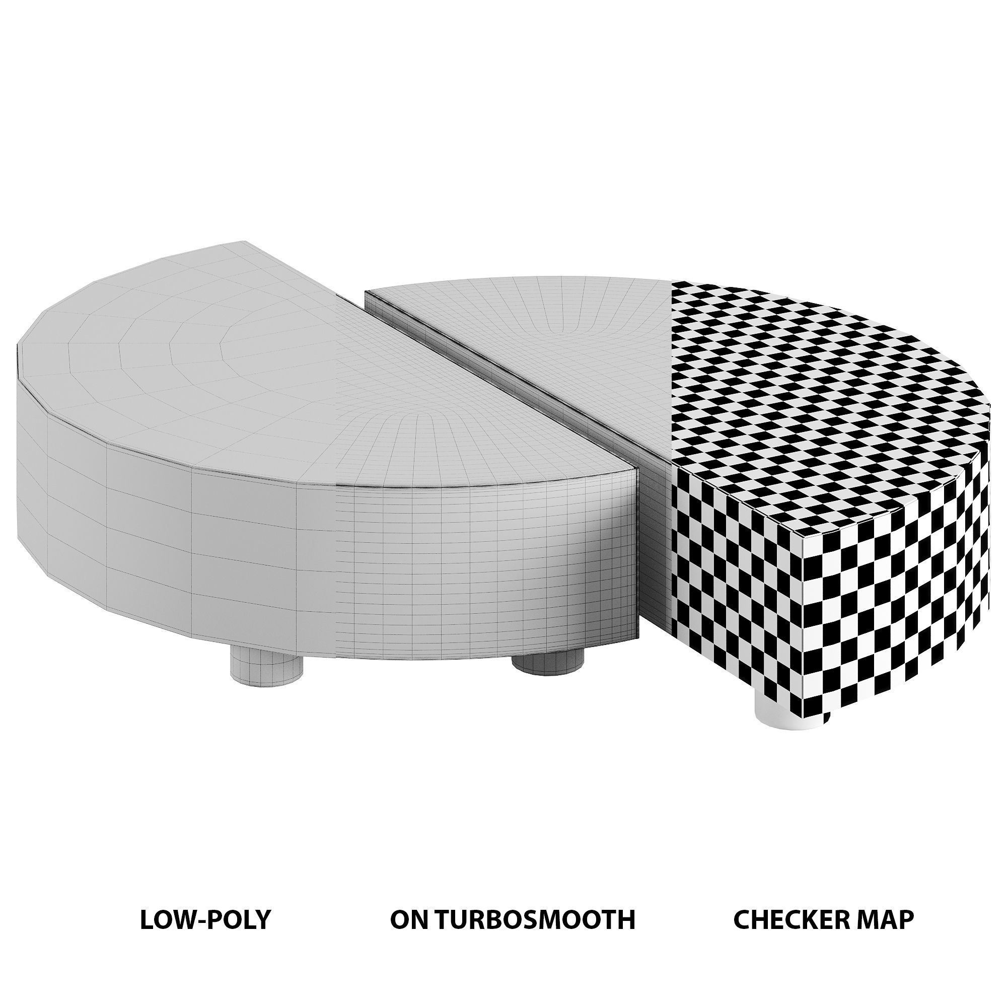 Fendi Eclipse Marble Coffee Table Low-poly 3D model_4