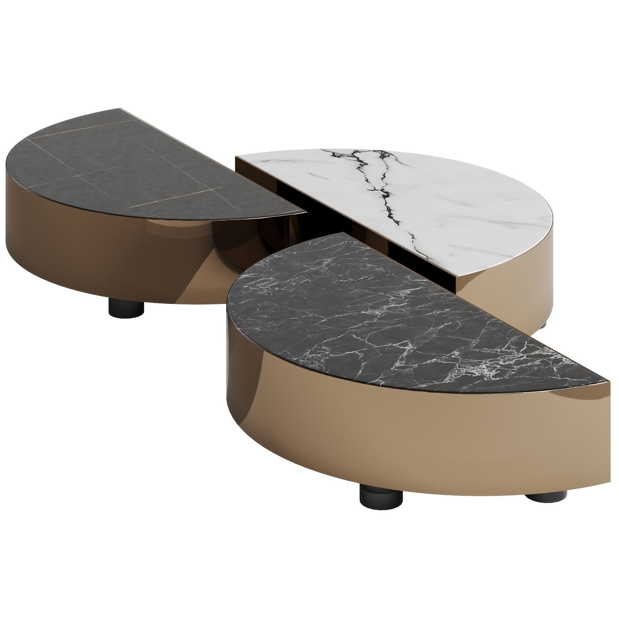 Fendi Eclipse Marble Coffee Table Low-poly 3D model_1