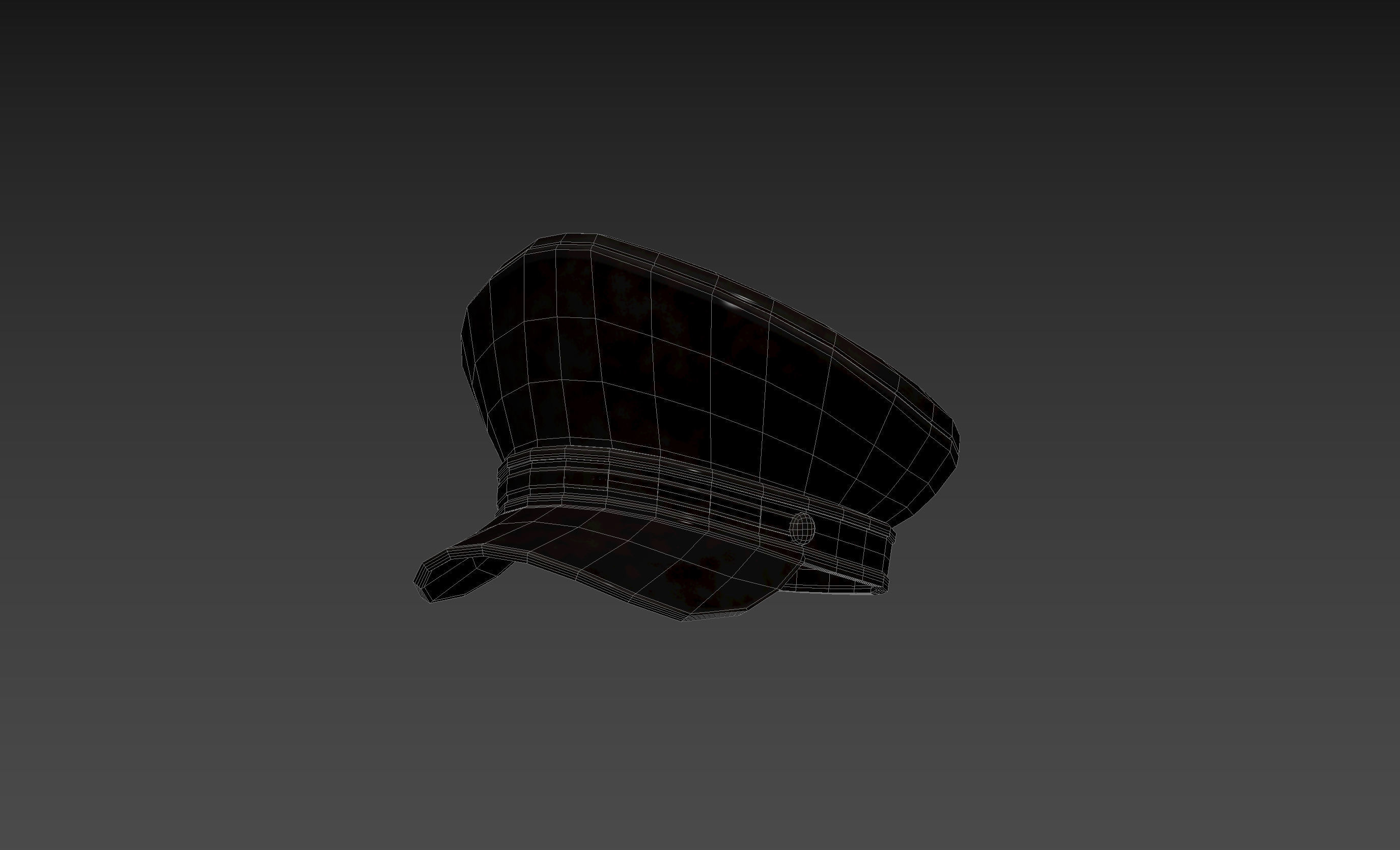 Prop052 Leather Hat 3D model_11