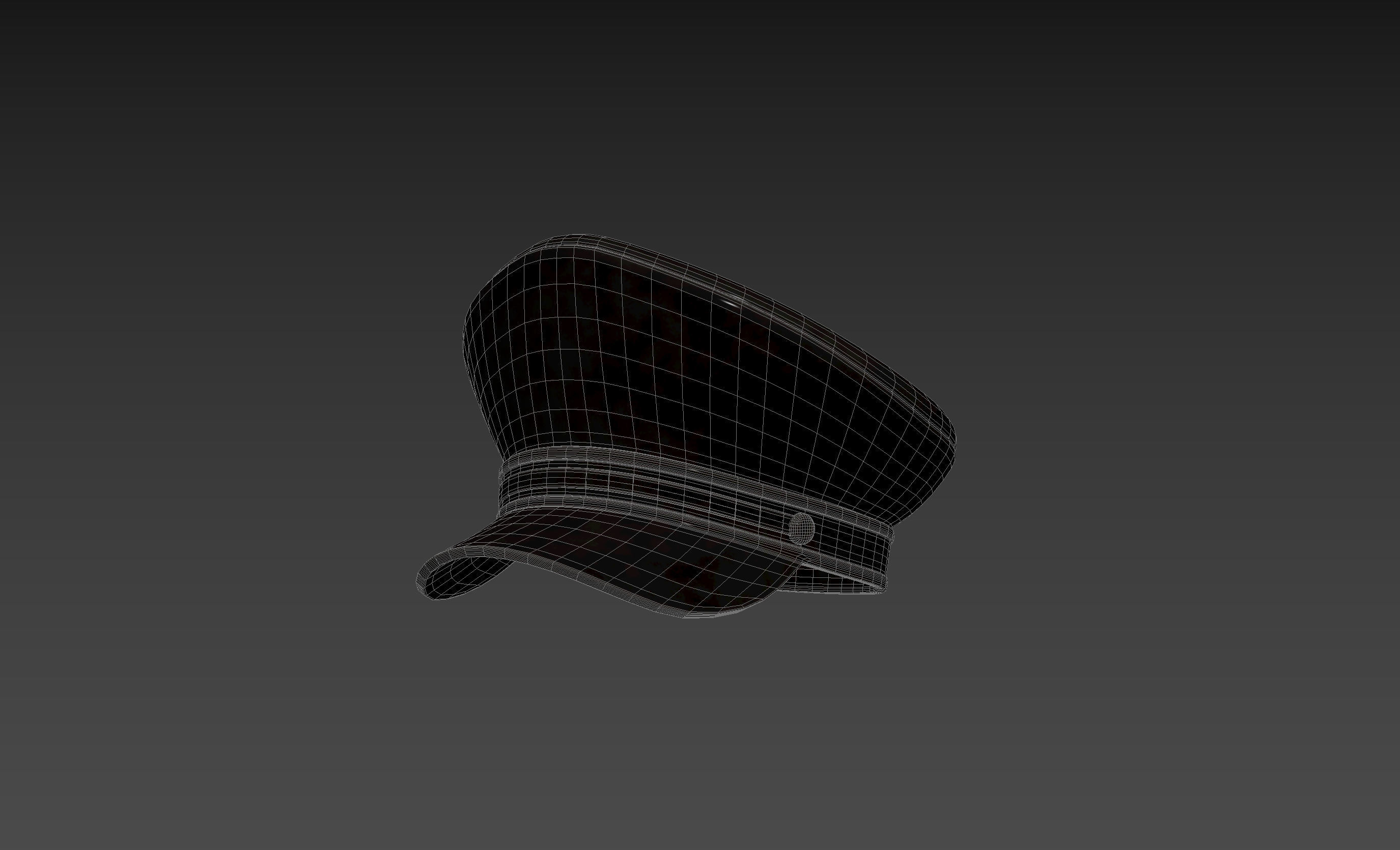 Prop052 Leather Hat 3D model_12