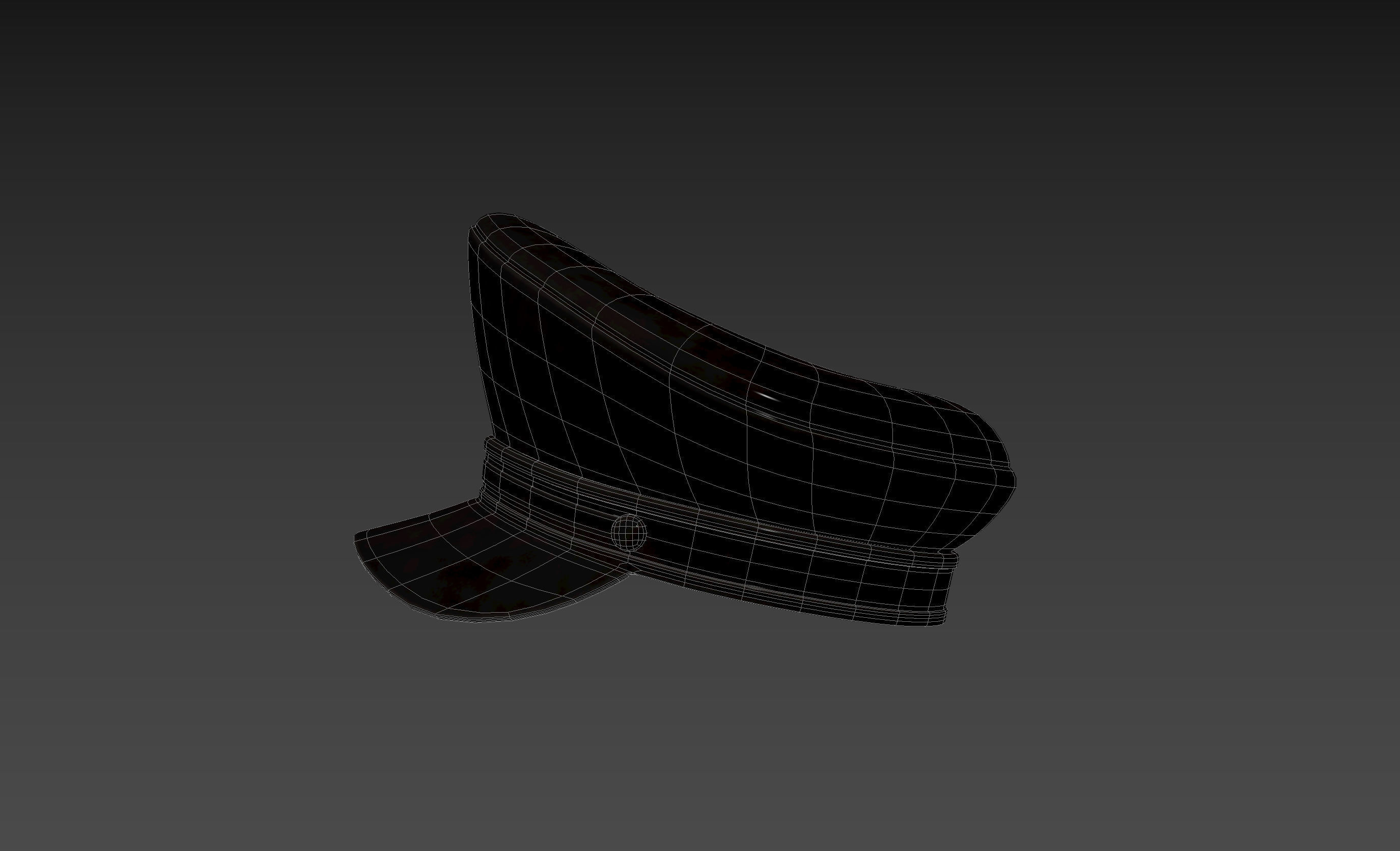 Prop052 Leather Hat 3D model_20