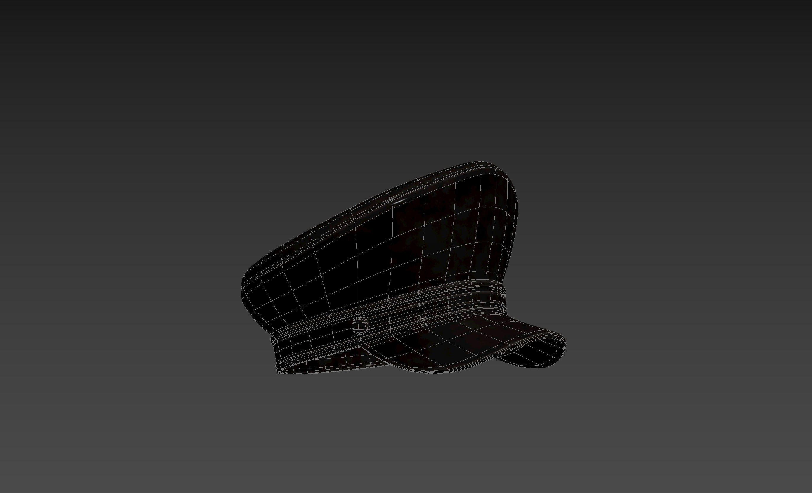 Prop052 Leather Hat 3D model_14