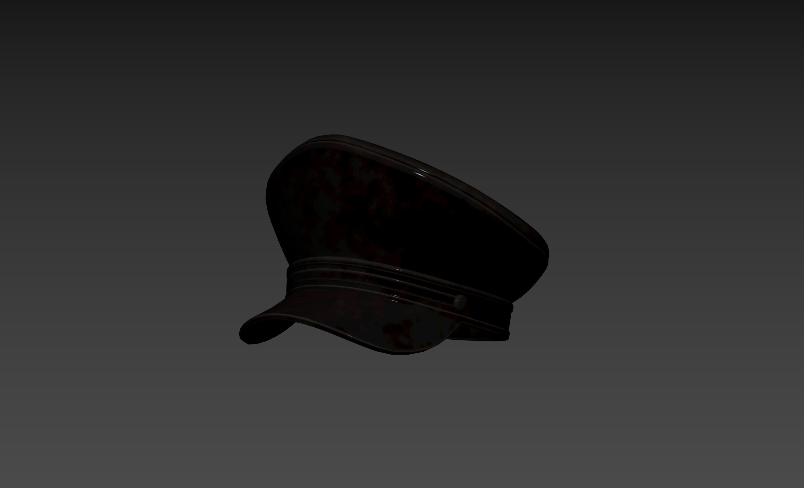 Prop052 Leather Hat 3D model_10