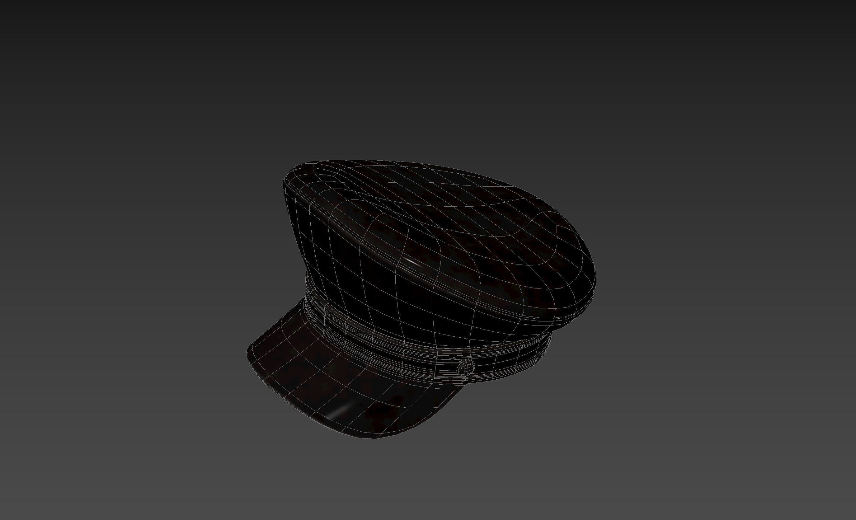 Prop052 Leather Hat 3D model_21