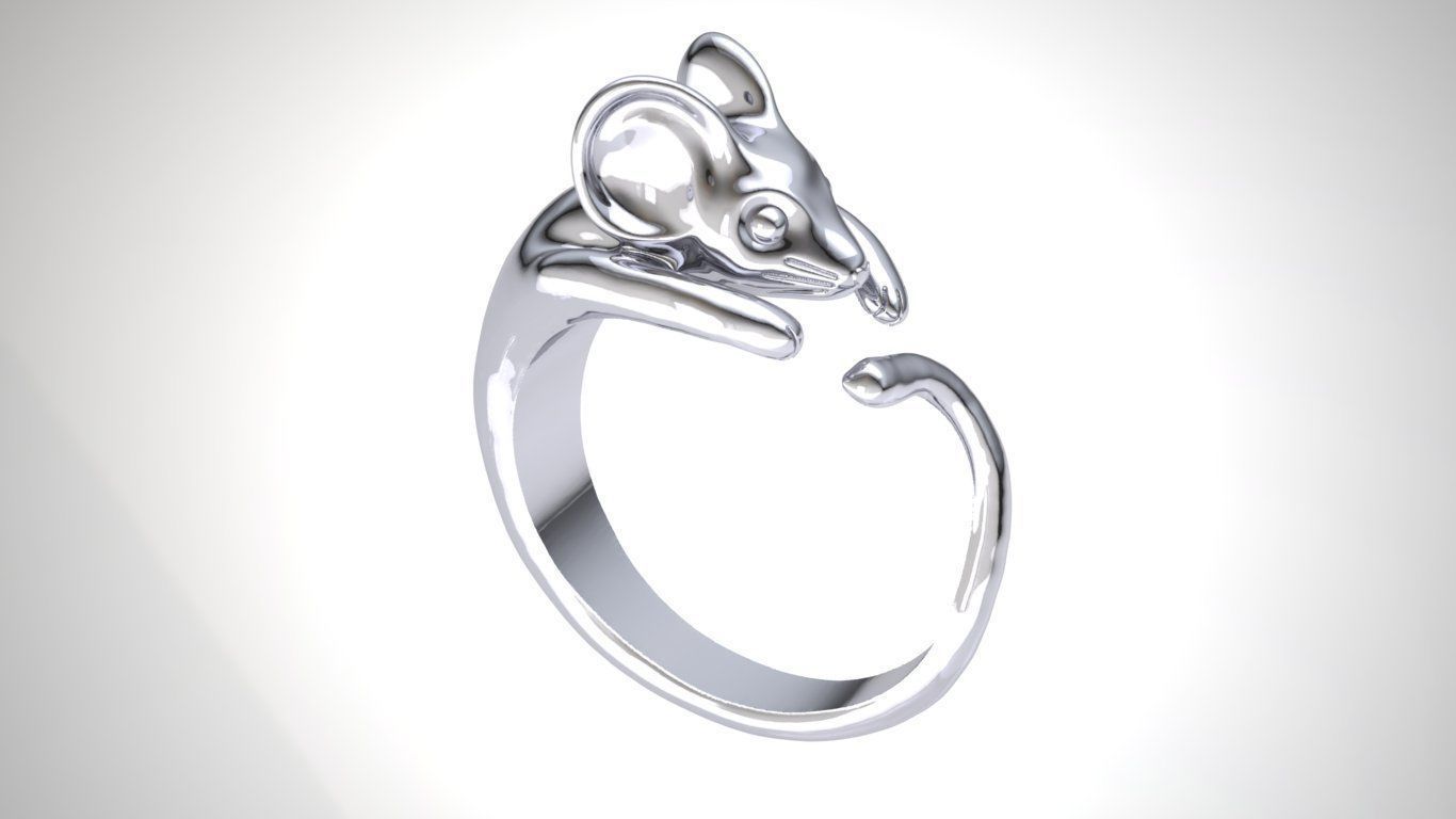 Little Mouse Ring 3D model_5