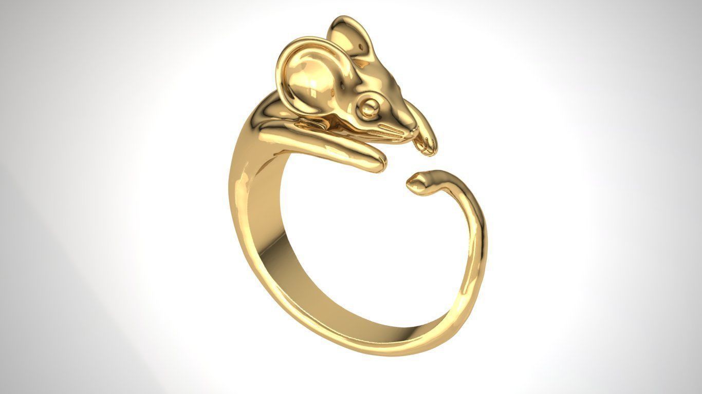 Little Mouse Ring 3D model_2