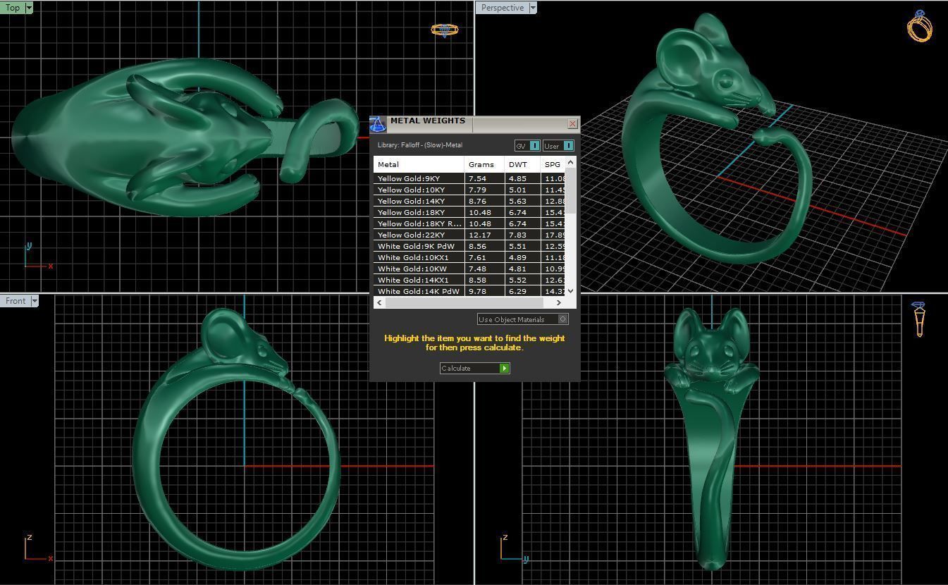 Little Mouse Ring 3D model_10
