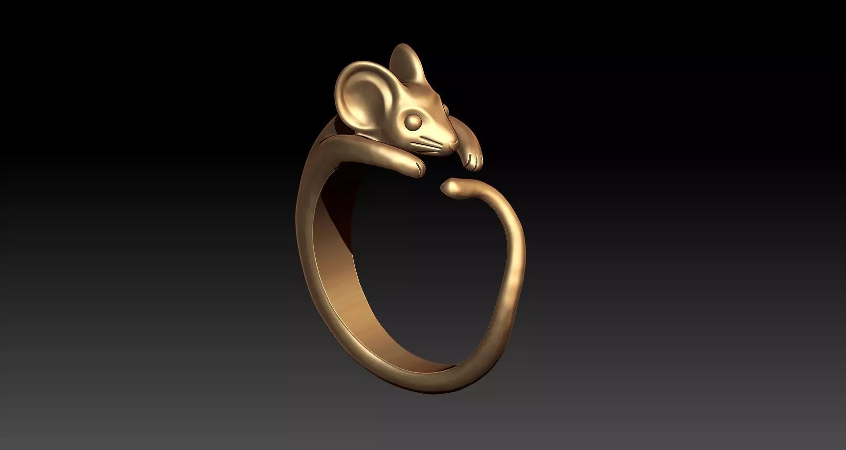 Little Mouse Ring 3D model_0