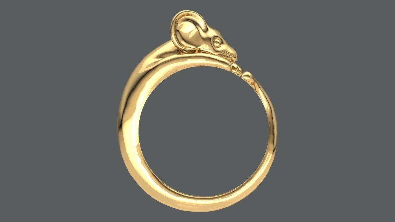 Little Mouse Ring 3D model_3