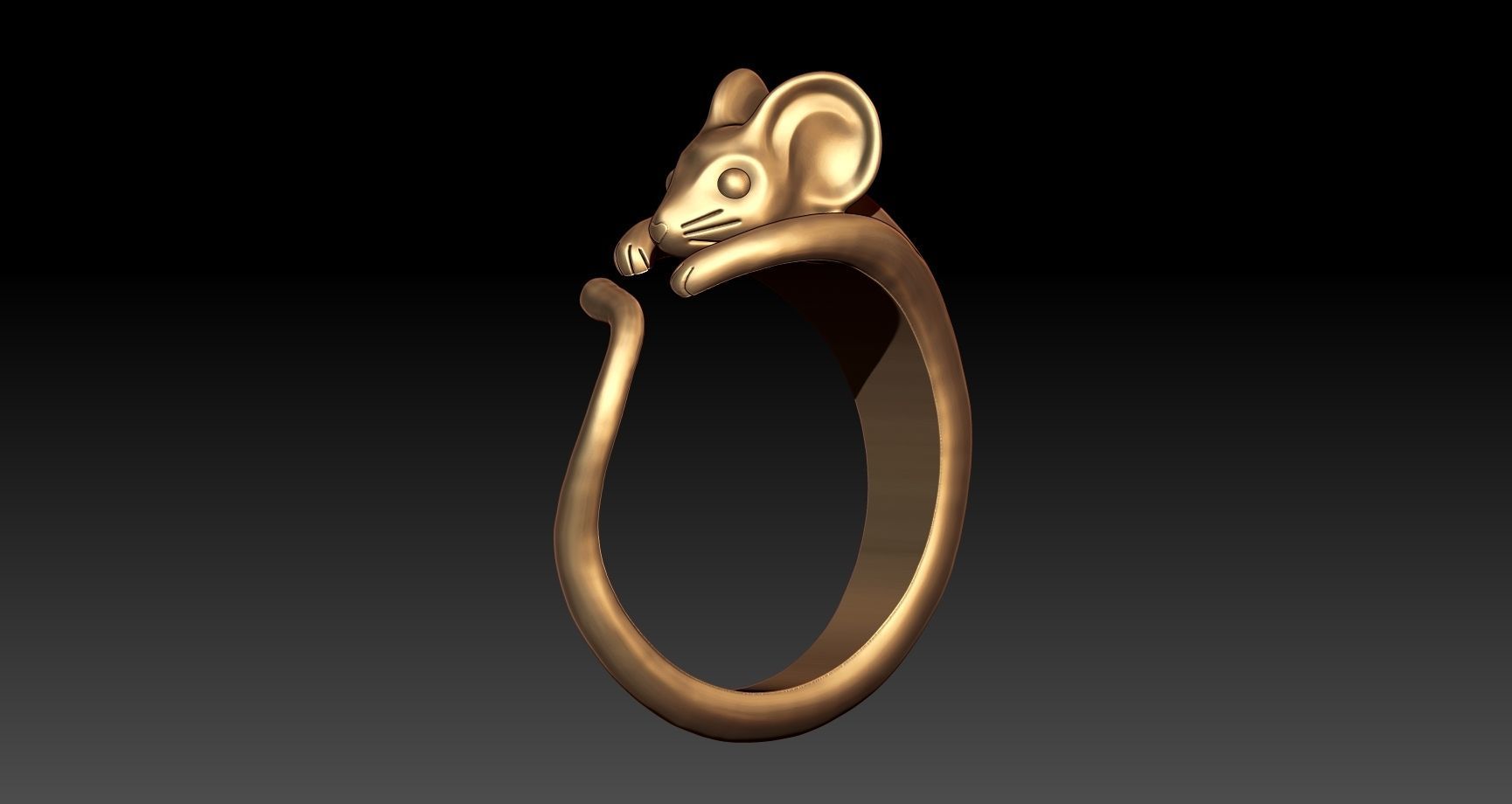 Little Mouse Ring 3D model_1