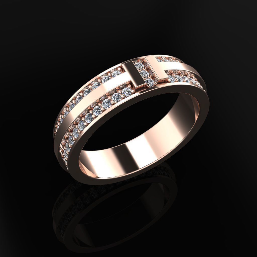 Tiffany T Ring 3D print model_1