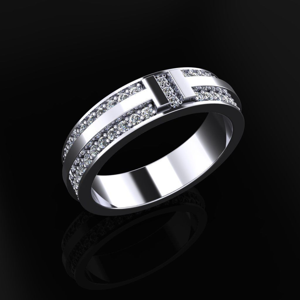 Tiffany T Ring 3D print model_2