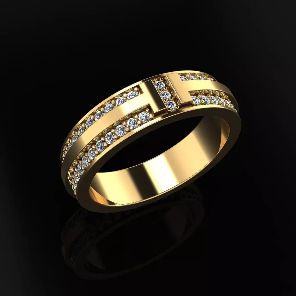 Tiffany T Ring 3D print model_0