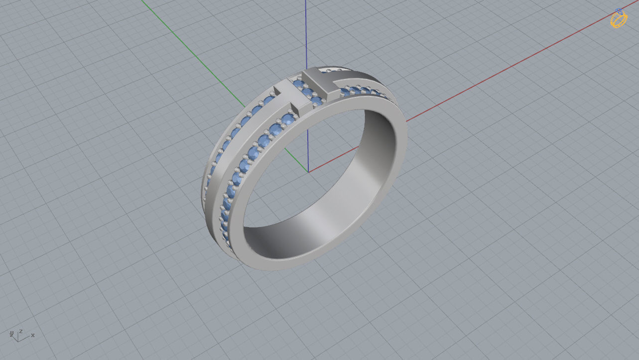 Tiffany T Ring 3D print model_9