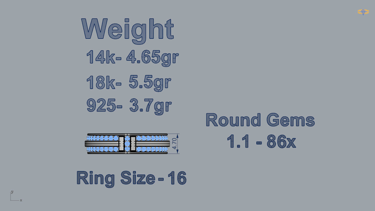 Tiffany T Ring 3D print model_3