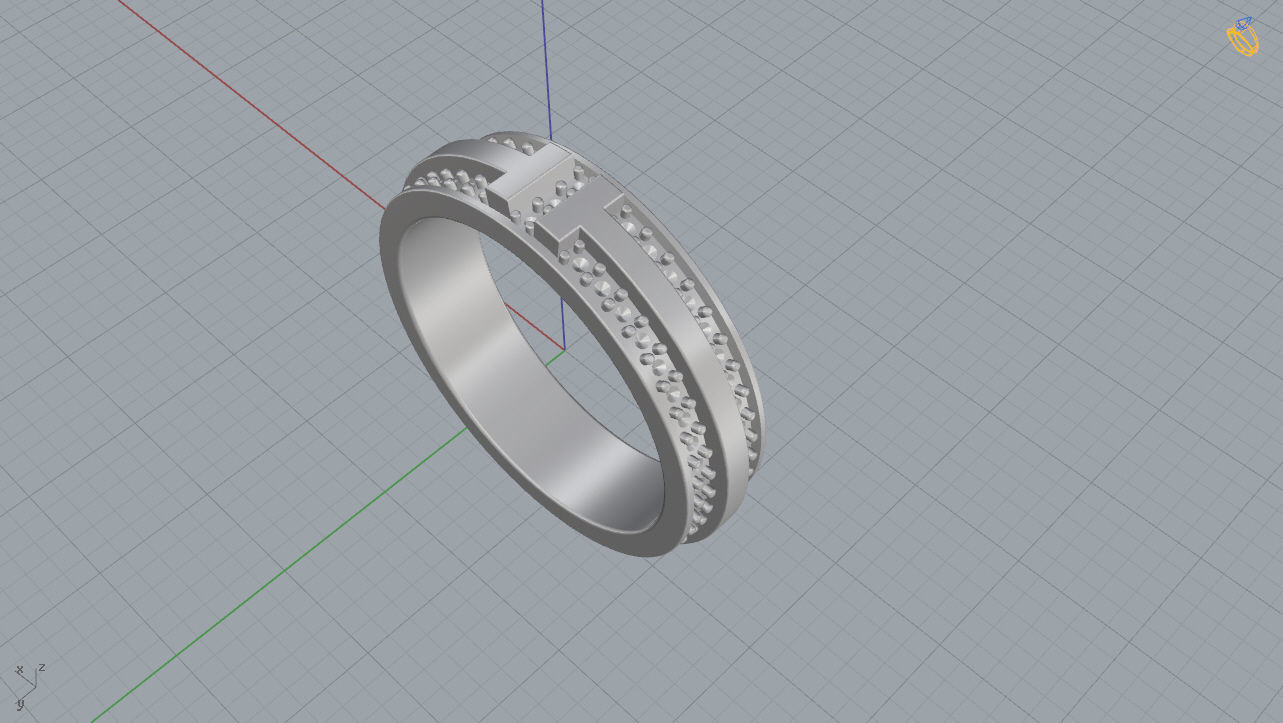 Tiffany T Ring 3D print model_11
