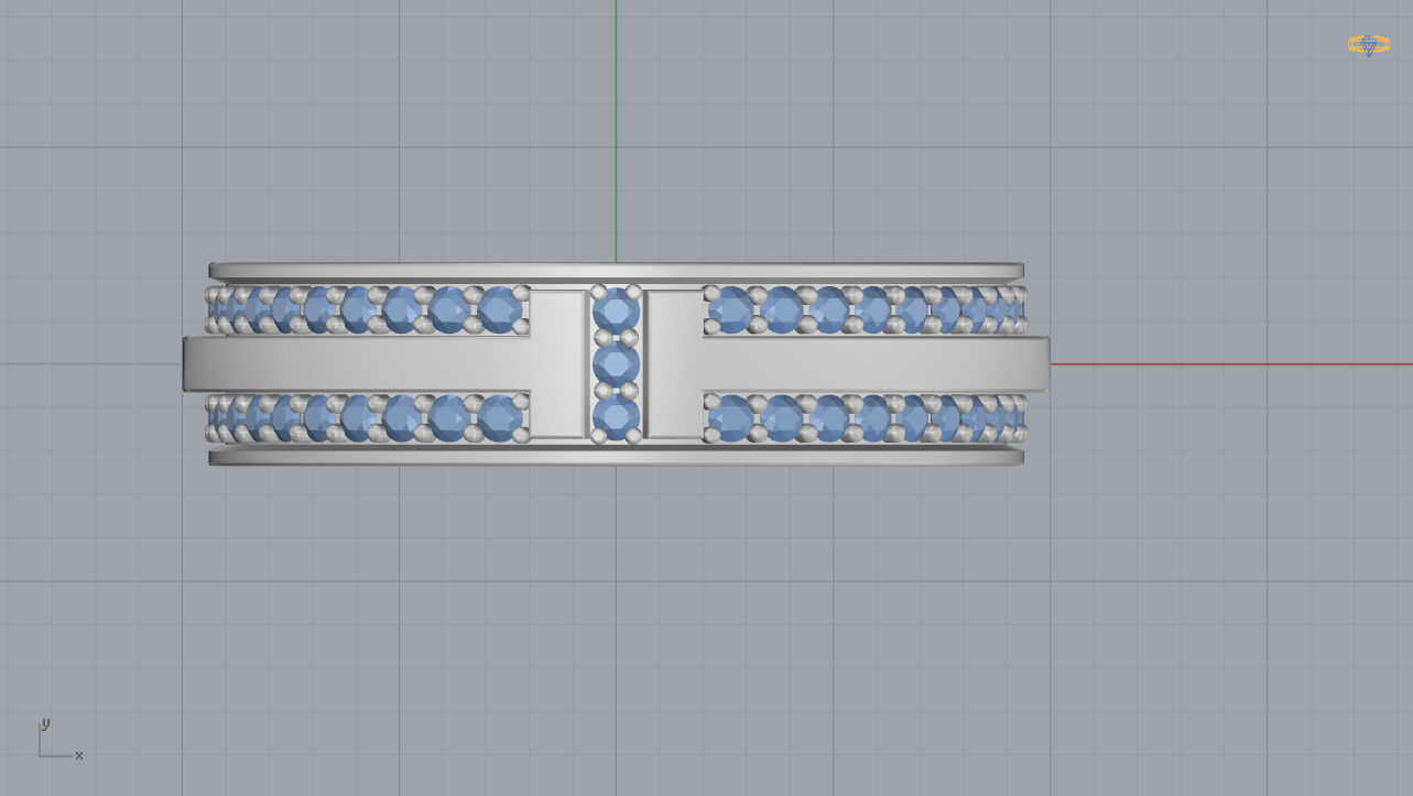 Tiffany T Ring 3D print model_6