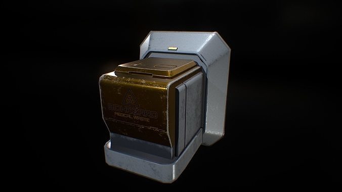 Si-Fi trash can 3d Low-poly 3D model