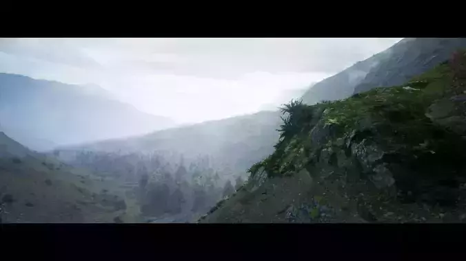 Forest Walk - Unreal Engine 4 Low-poly 3D model