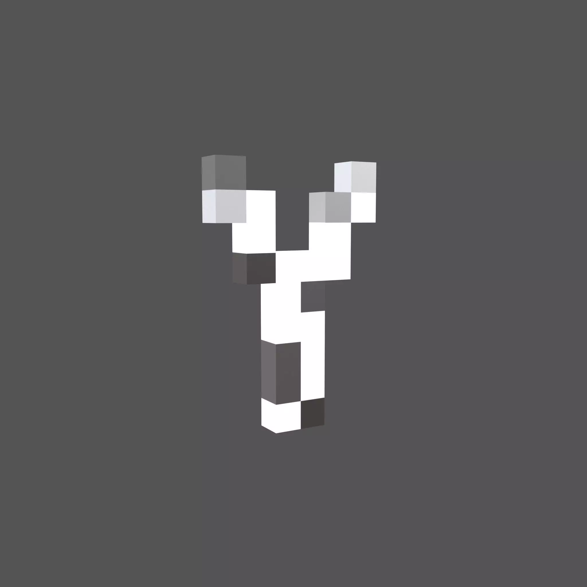 Pixel Font Y v1 002 Low-poly 3D model_0