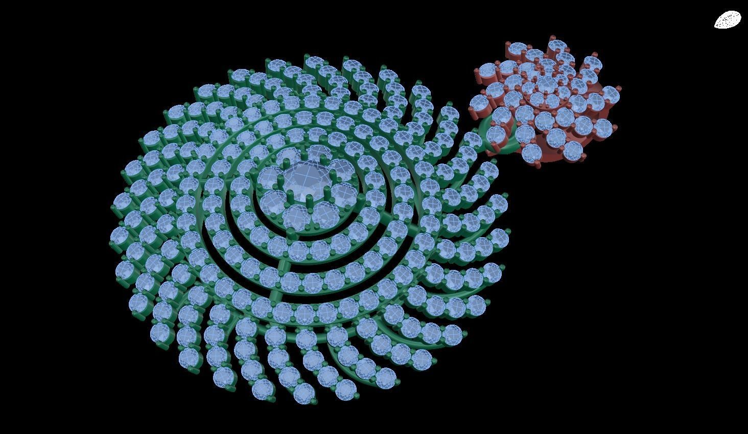 pendant made of diamonds 3D print model_1