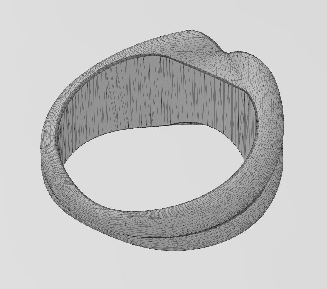 Rounded corners engravable signet ring Us sizes 7to10 3D print model_12