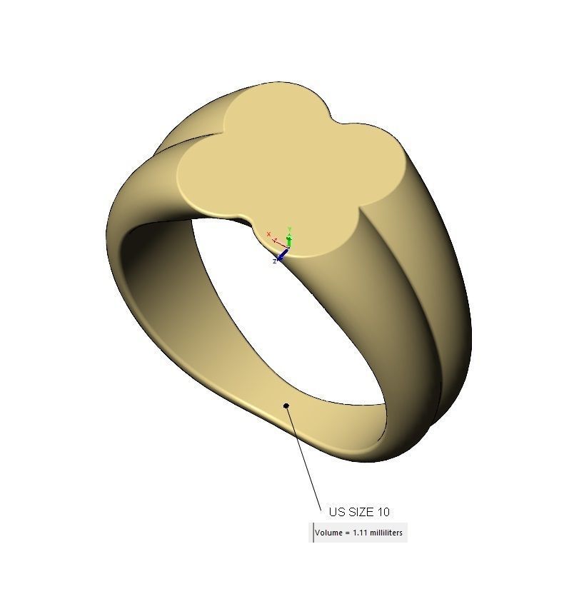 Rounded corners engravable signet ring Us sizes 7to10 3D print model_15