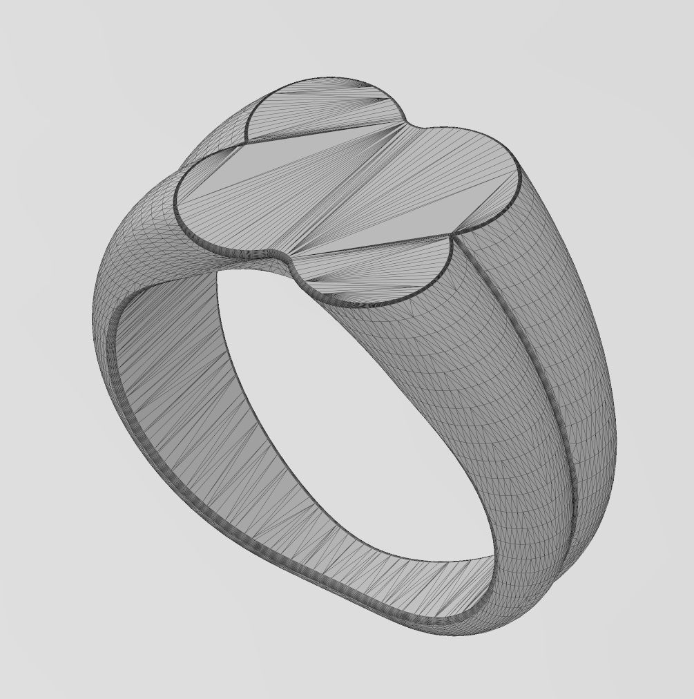 Rounded corners engravable signet ring Us sizes 7to10 3D print model_13