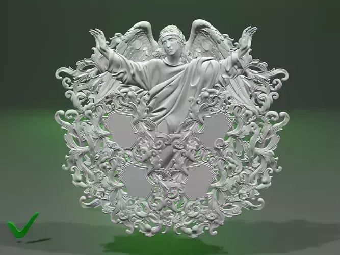 Angel for CNC milling or 3D printing 3D print model