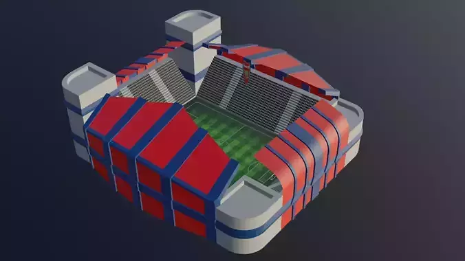Football Stadium - Arsenal  Low-poly 3D model