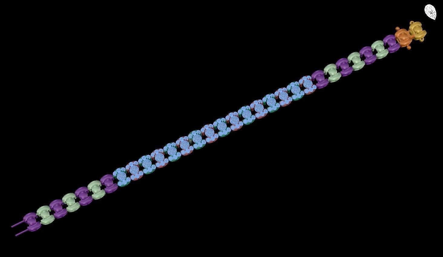 bracelet colorful 3D print model_1