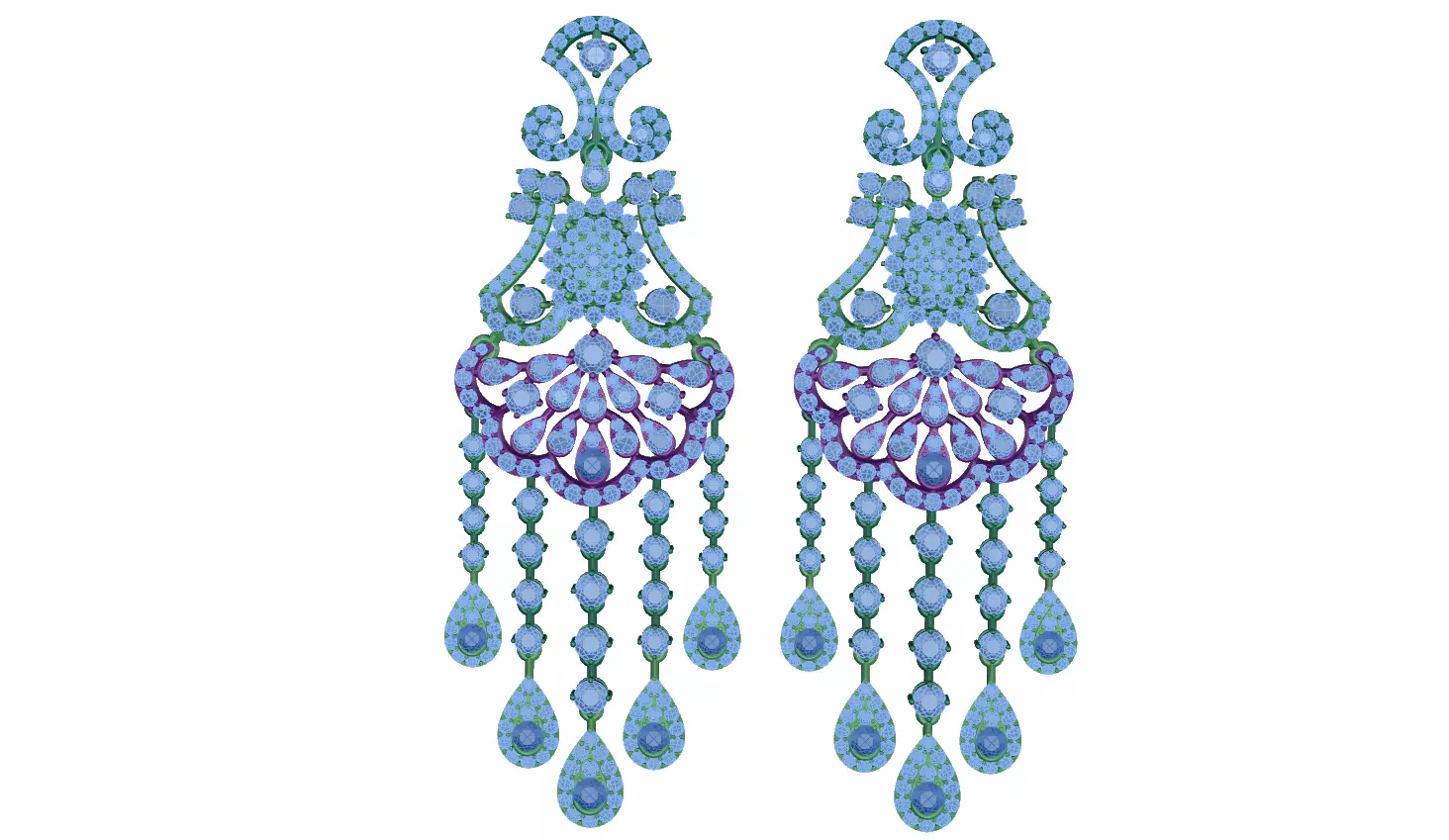 earring swarovski crystal earrings 3D print model_0