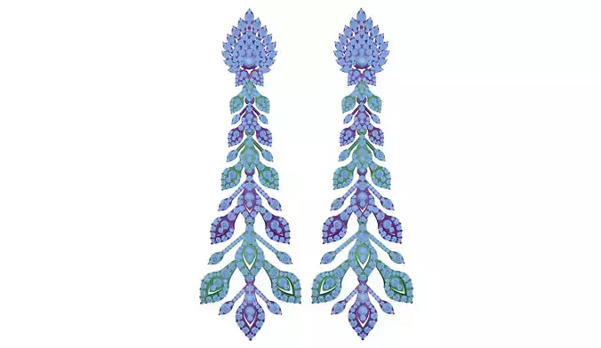 earring pair of earrings with leaves