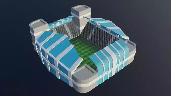 Football Stadium - Olympique Marseille Low-poly 3D model