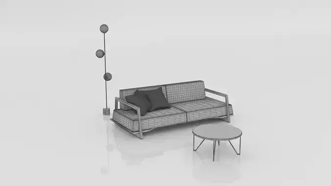 Sofa set 3D model 3D
