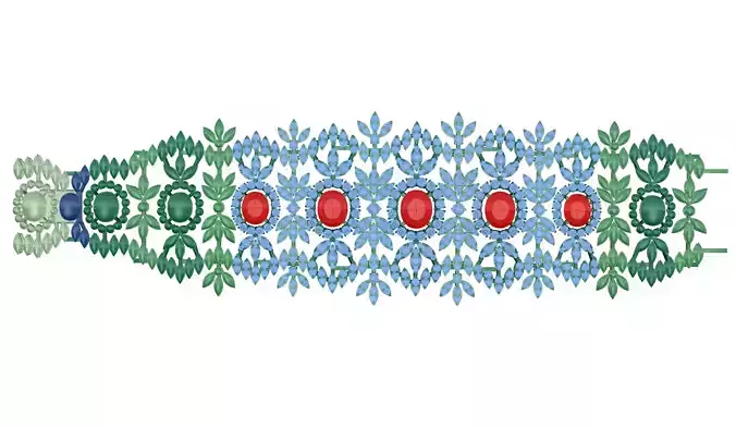 bracelet embroidered 3D print model