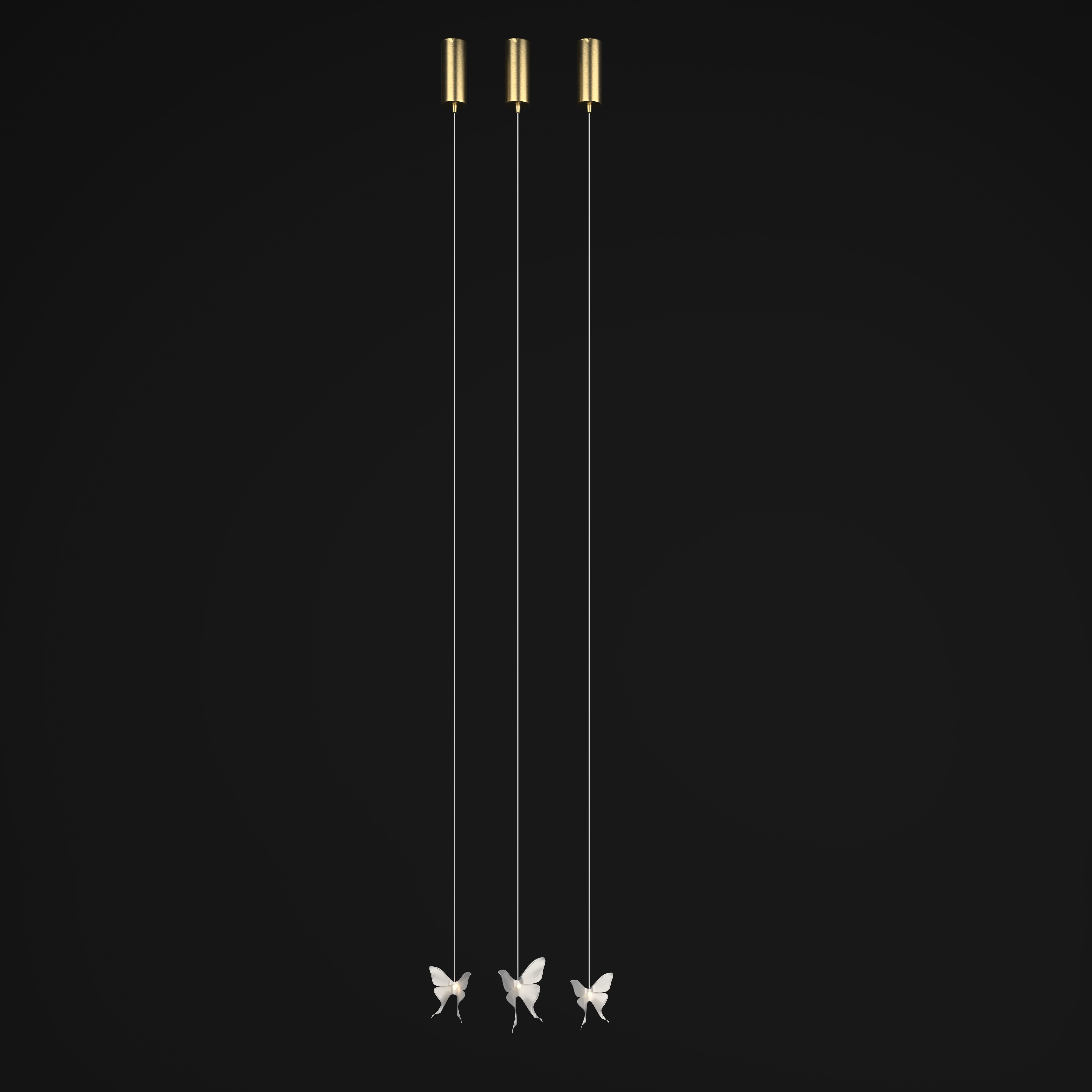 Butterfly Pendant Light 3D model_1