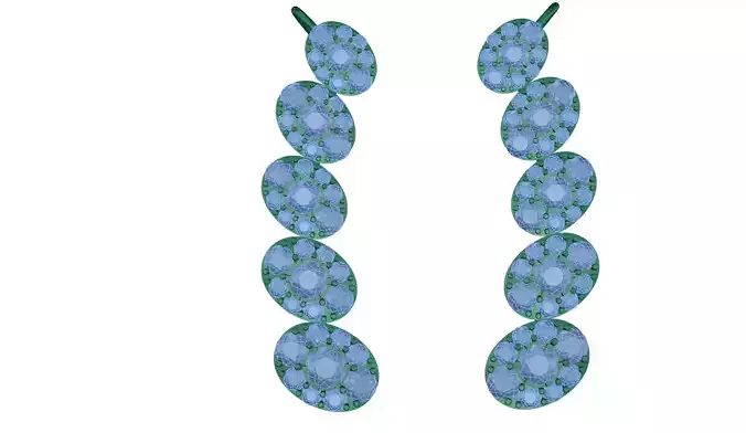 earring earrings in shape of flower