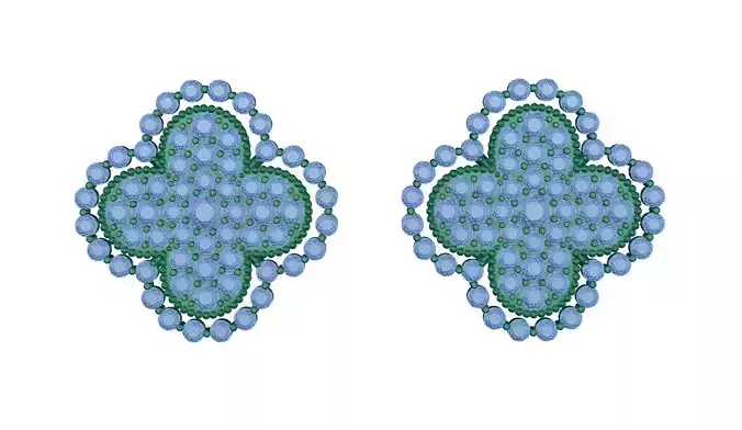 earring two flower shaped earrings