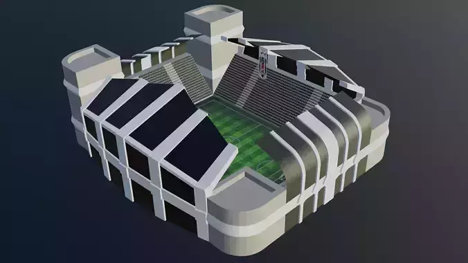 Football Stadium - Besiktas Low-poly 3D model