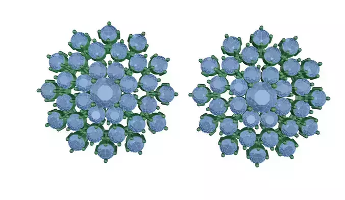 earring two crystals