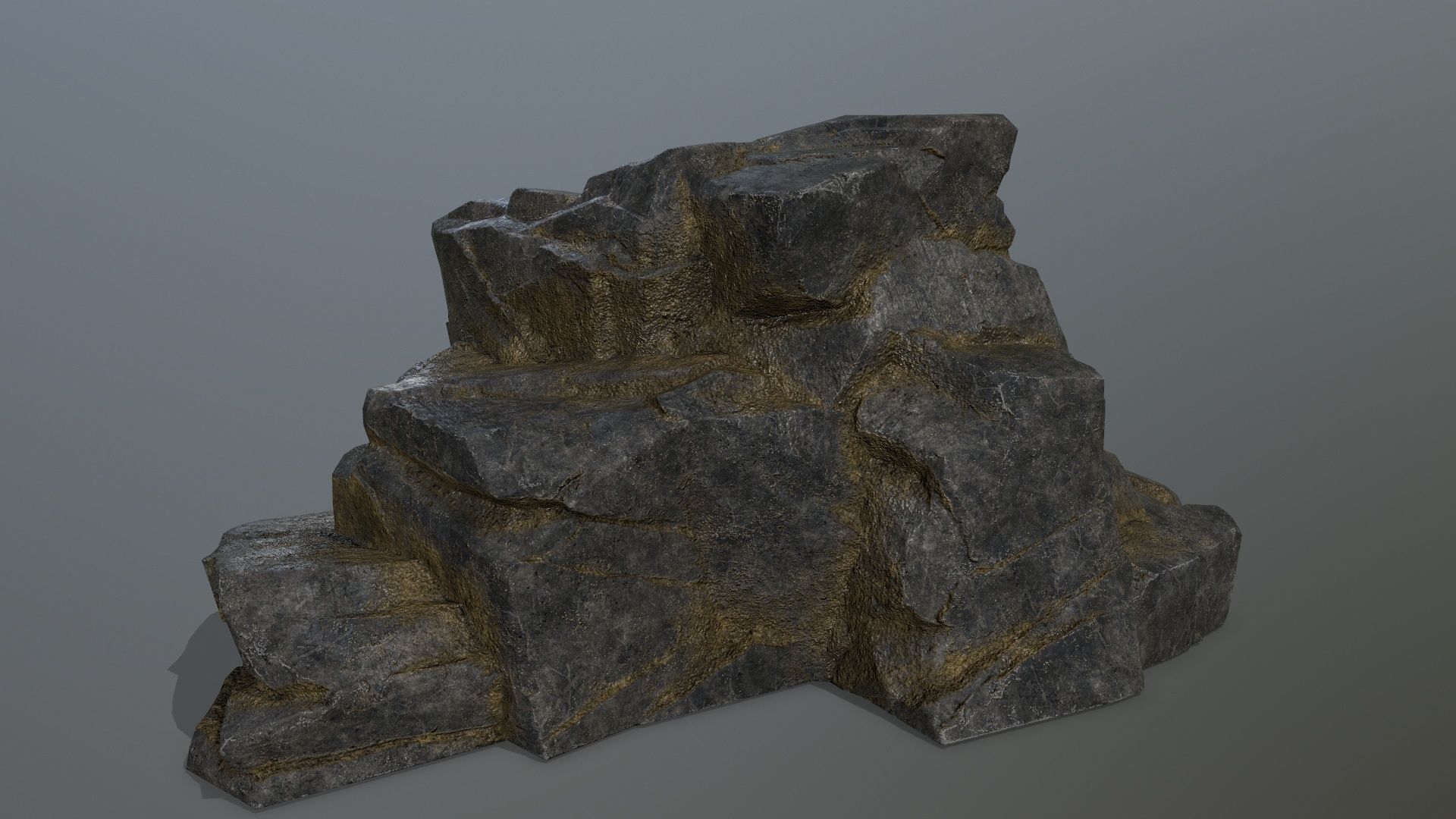 Rock Set Low-poly 3D model_2